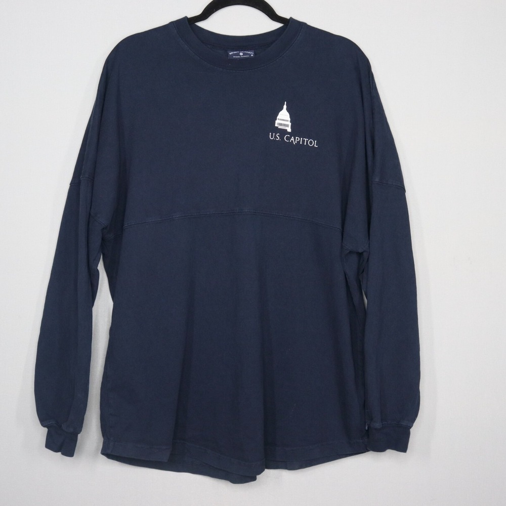 Spirit Jersey US Capitol Washington DC Size M Navy Long Sleeve Shirt Vintage